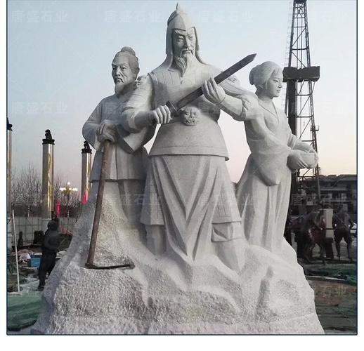 澳门研究生申请条件和东汉石人像立在路边与东汉石雕人像